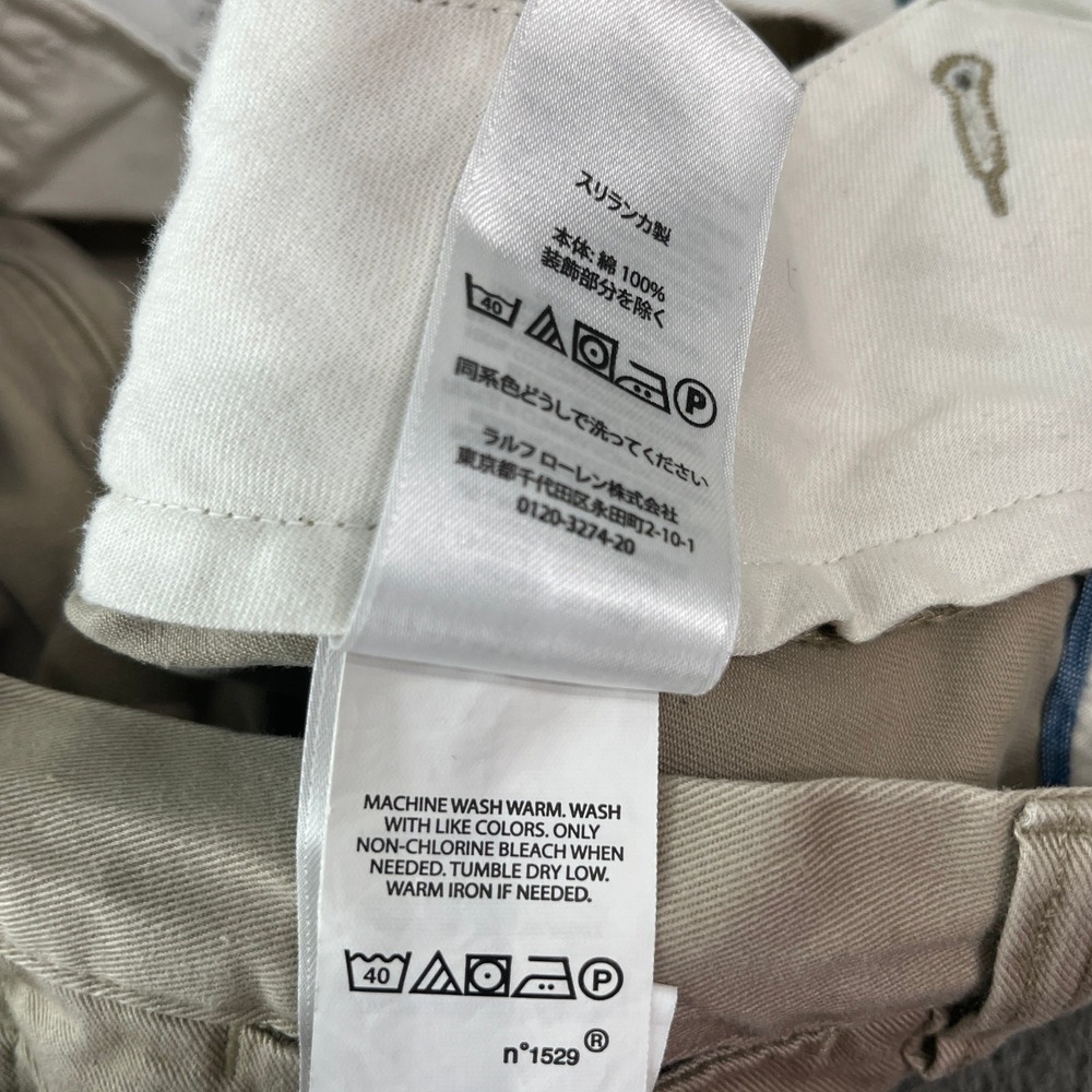 Polo Ralph Lauren Pants Mens 30X32 Tan Classic Cotton Twill Classic Fit‎ Preppy - Picture 11 of 13